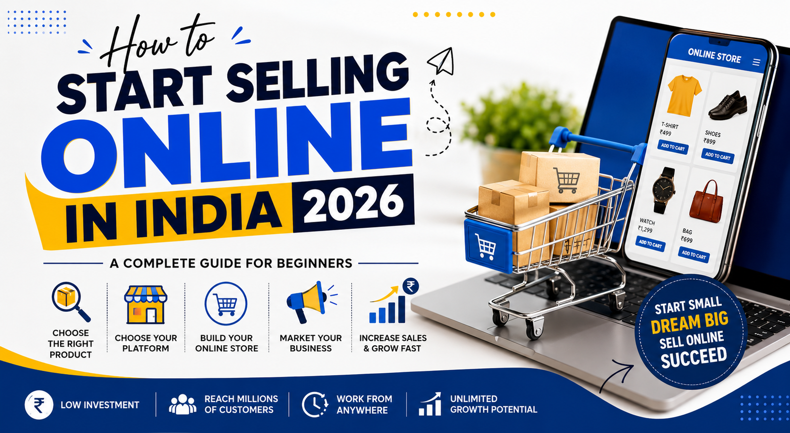How to Start Selling Online in India in 2026 – Complete Beginner’s Guide