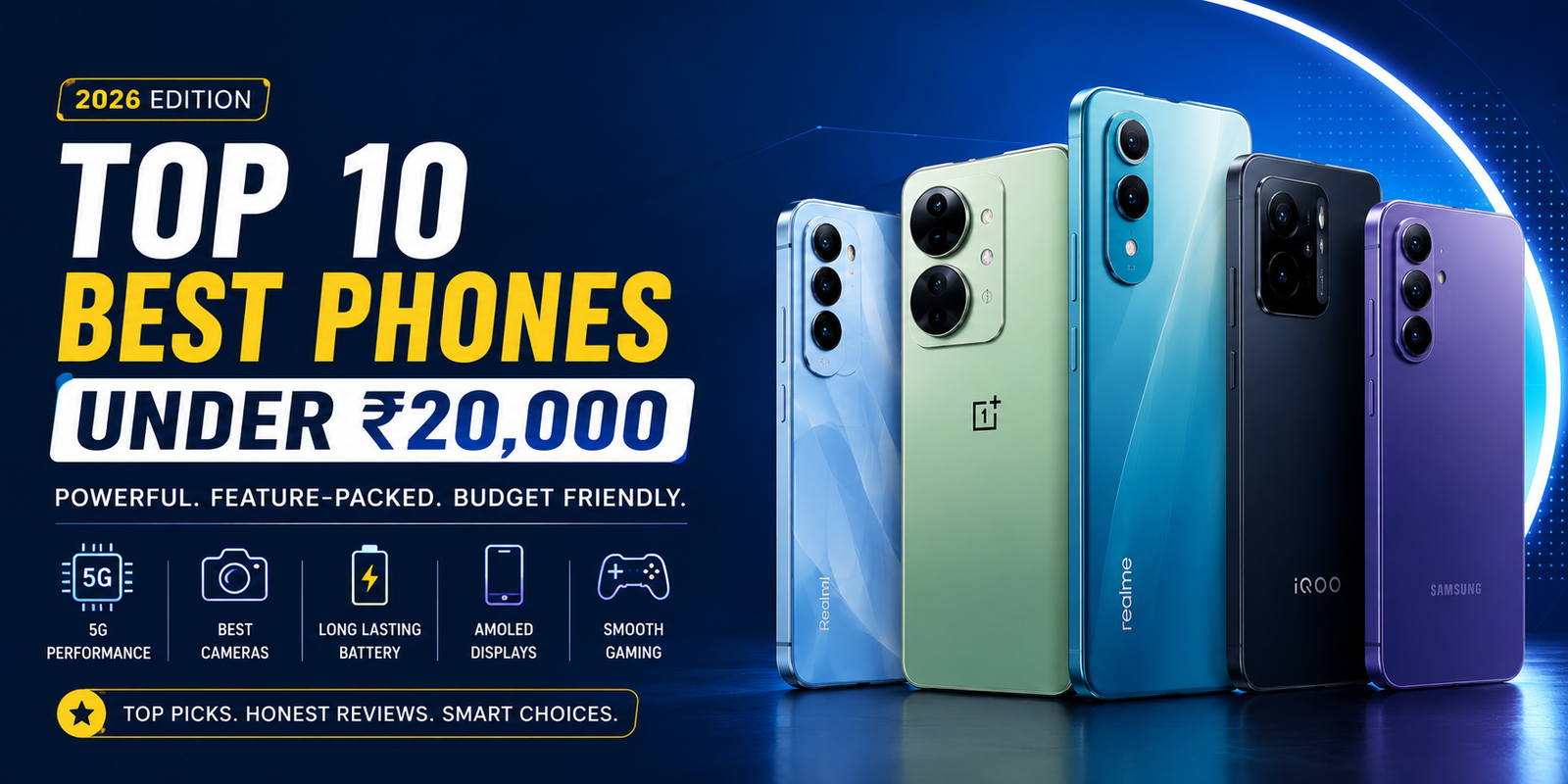 Top 10 Best Phones Under ₹20,000 in India (2026) – Complete Buyer’s Guide for Smart Shoppers